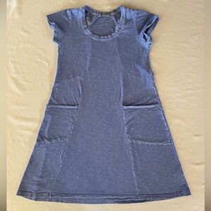 Fresh Produce Blue Cotton Pocket Dress Women’s XS Casual A-Line Cotton